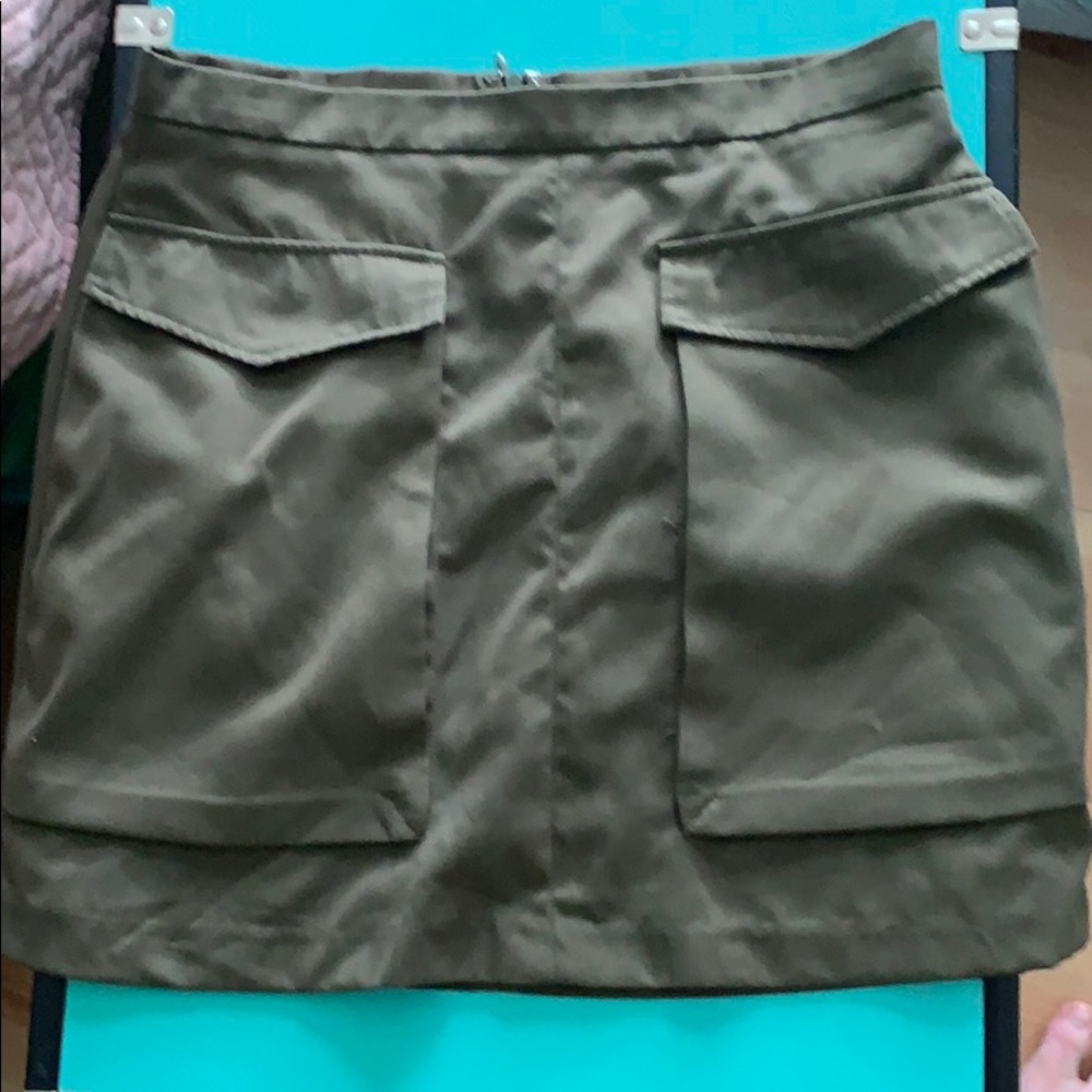 Army Green Mini Skirt